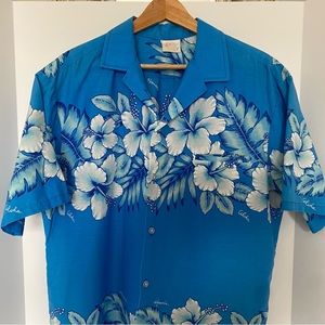 Vintage Kalena Fashion Hawaiian Print Short Sleeve Shirt Hawaii USA XL